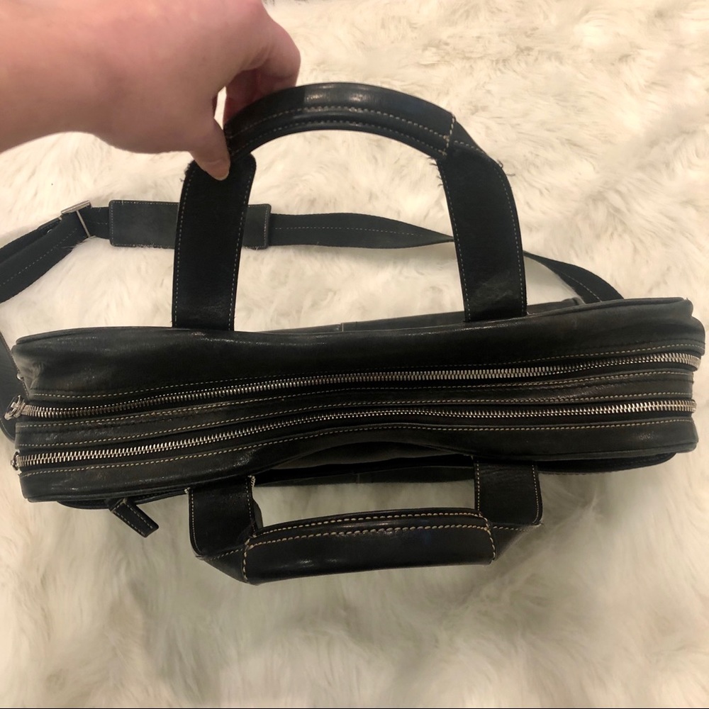 Coach 100% Leather Briefcase/Laptop Bag/Messenger - Picture 2 of 8